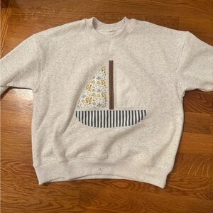 Sailboat Print Crewneck